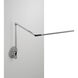 Z-Bar Slim LED 5 inch Silver Wall Mount Desk Lamp Wall Light, Hardwire